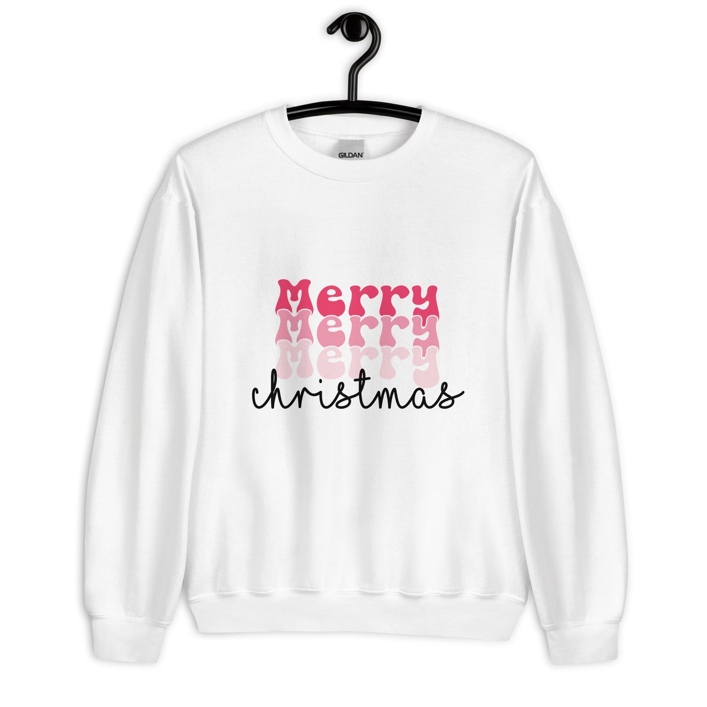 Merry Christmas Pink Unisex Sweatshirt