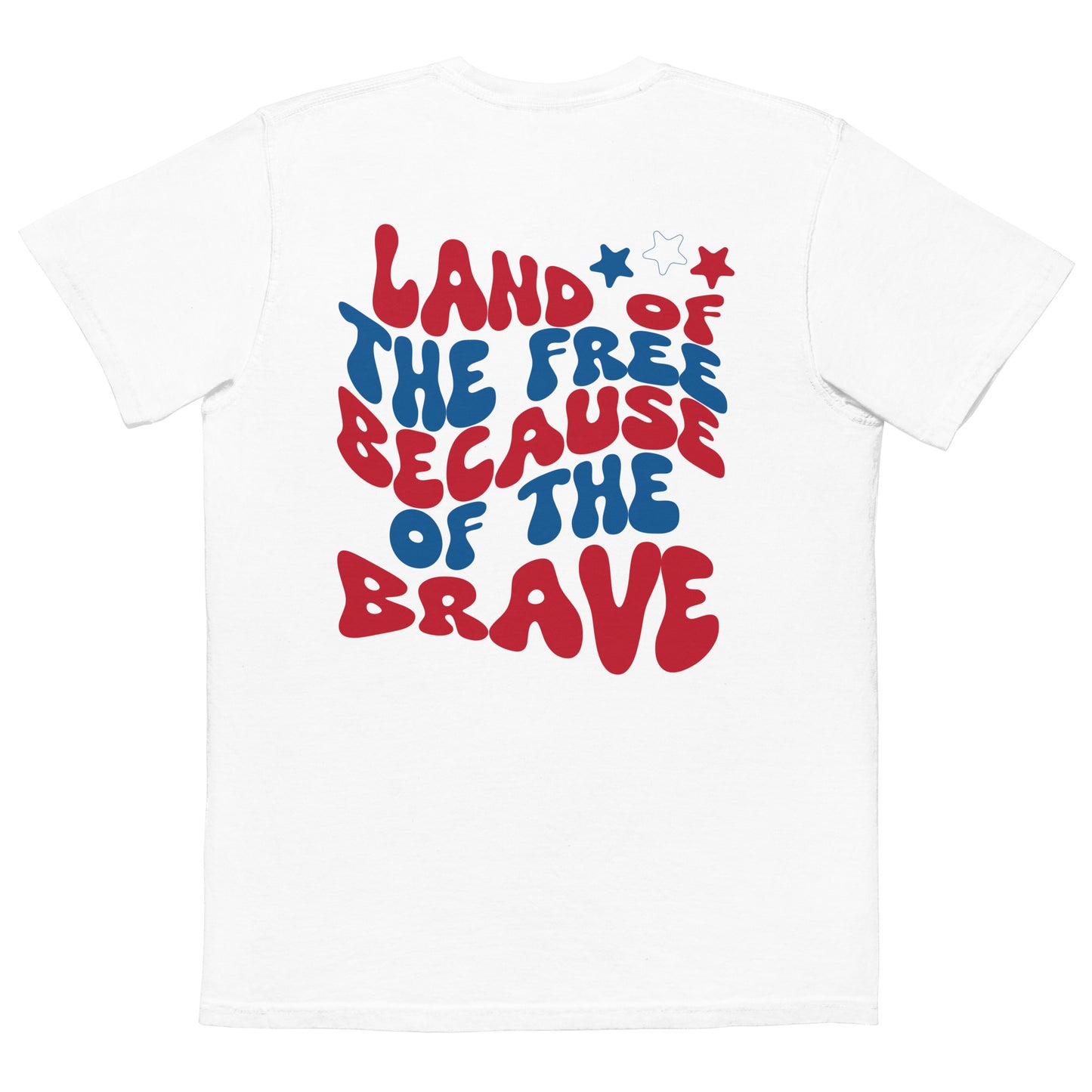 Land of the Free Unisex garment-dyed pocket t-shirt
