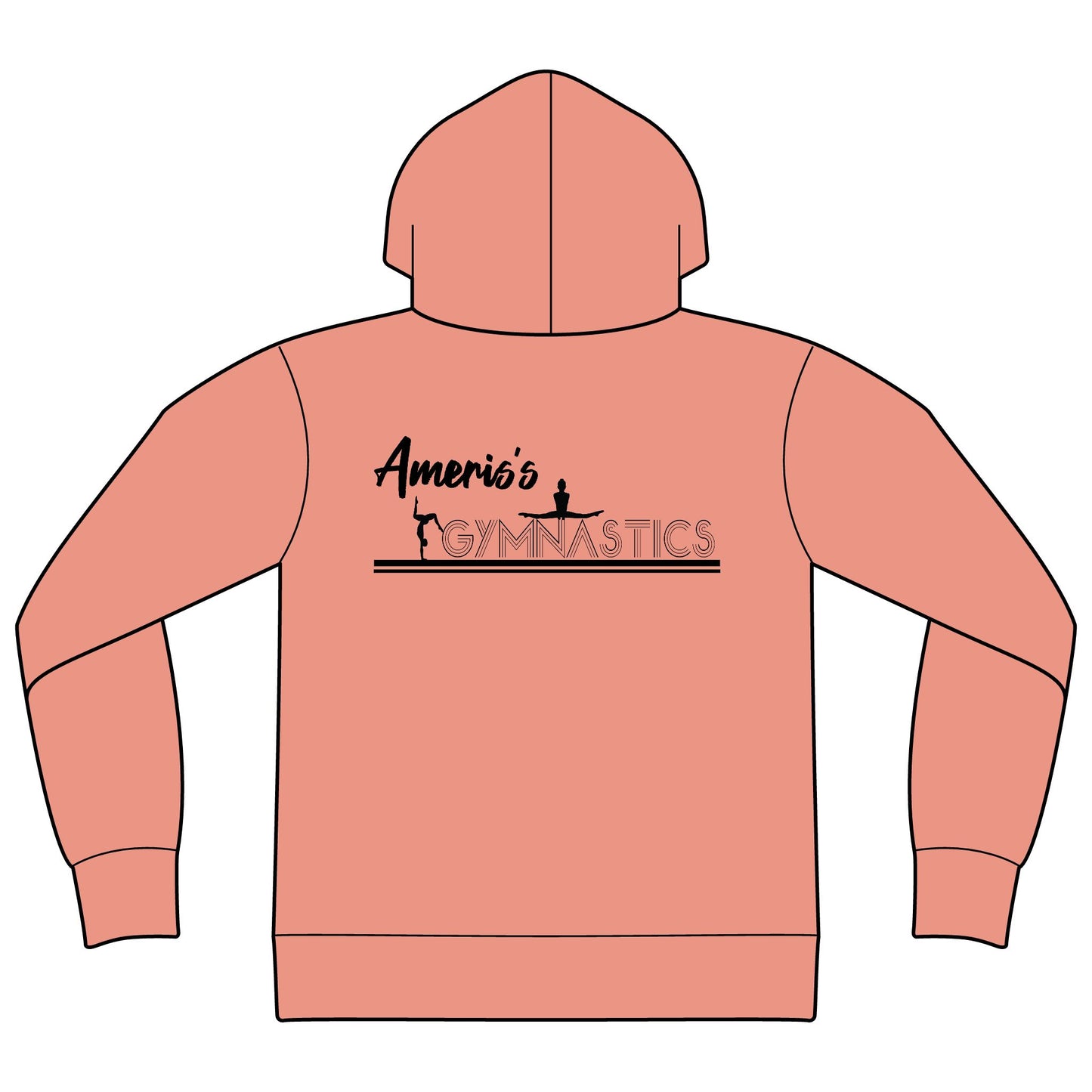 Gymnastics Team Zip Hoodie Unisex — "Ameris's Gymnastics" Back Logo
