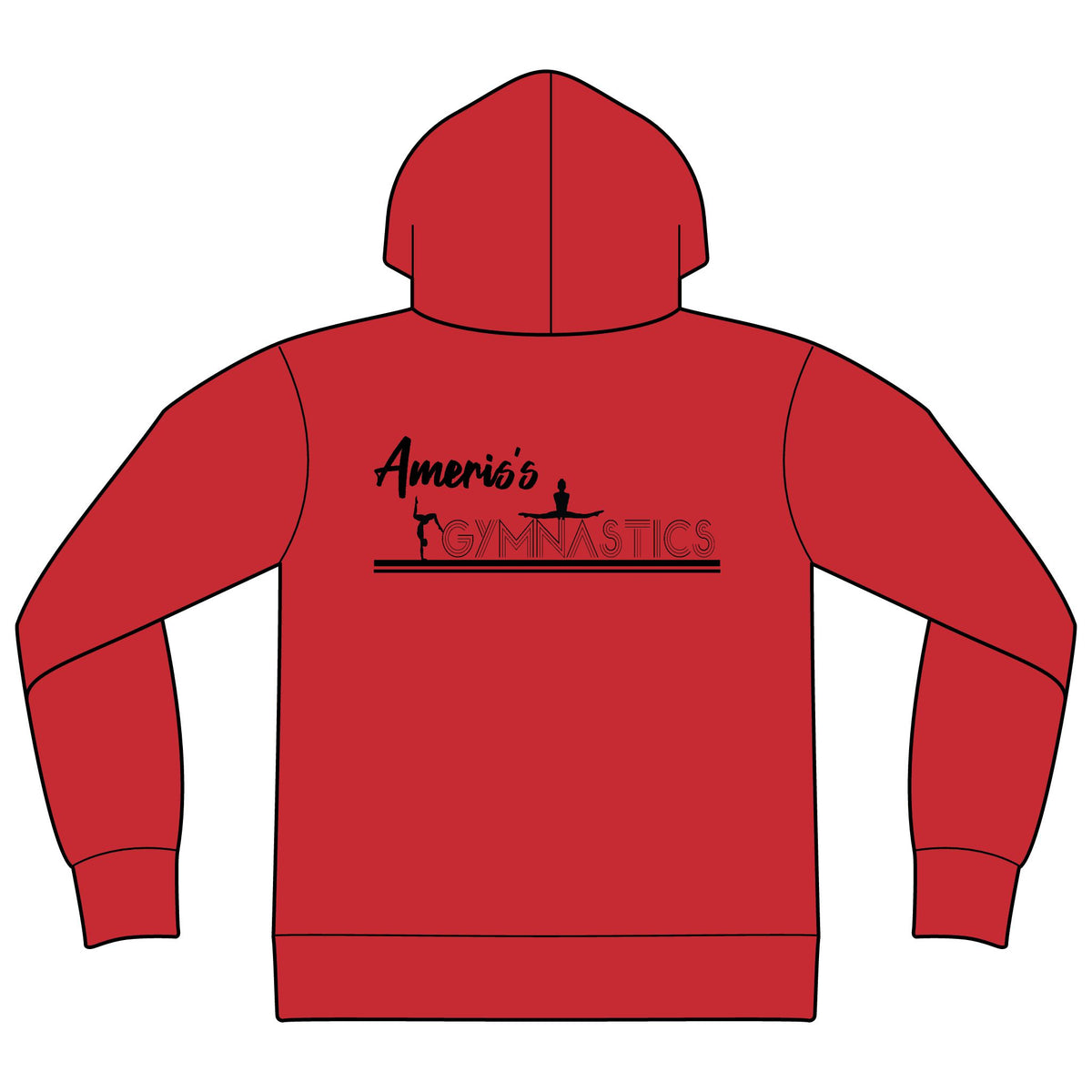 Gymnastics Team Zip Hoodie Unisex — "Ameris's Gymnastics" Back Logo