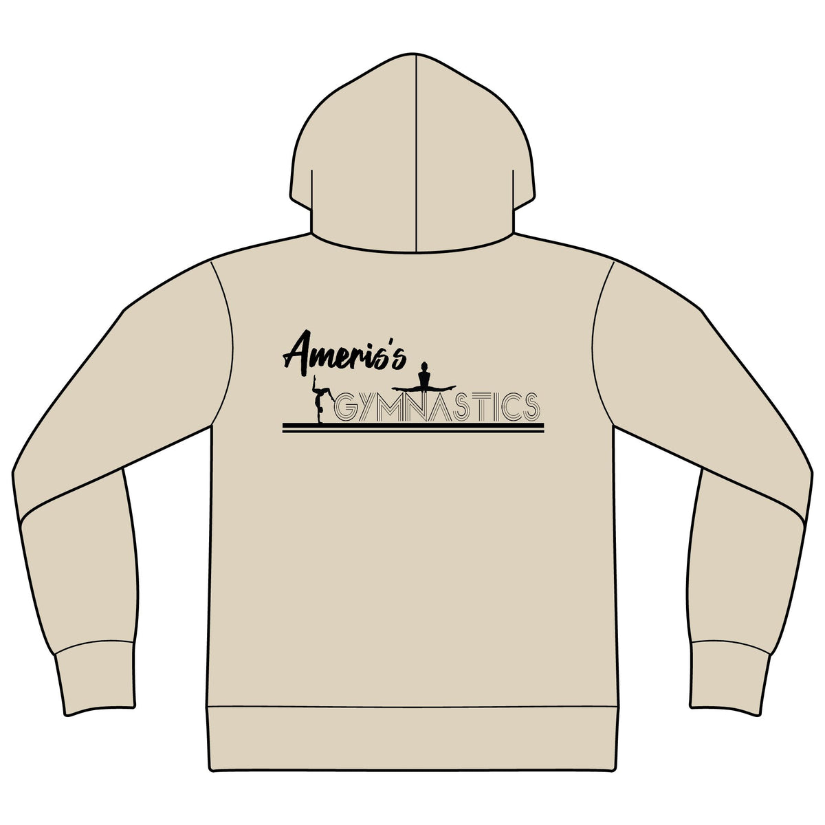Gymnastics Team Zip Hoodie Unisex — "Ameris's Gymnastics" Back Logo
