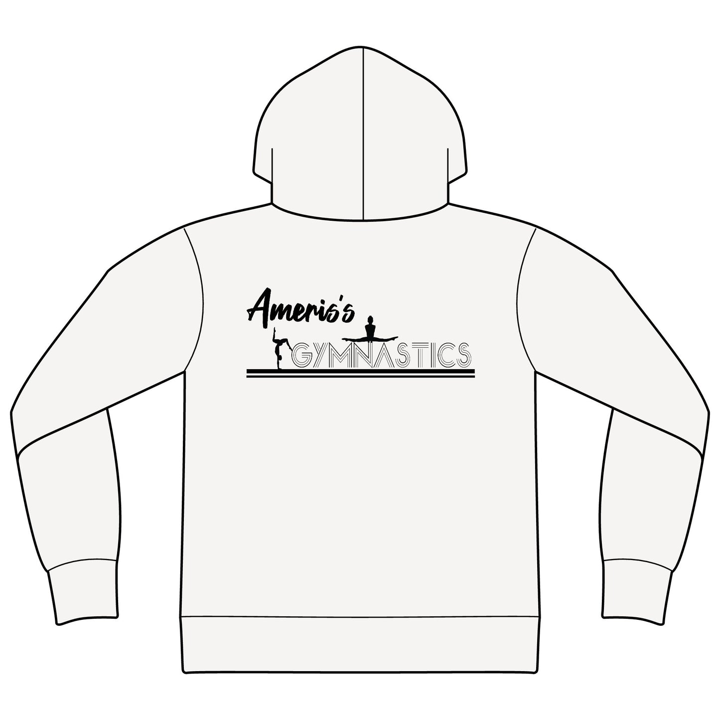 Gymnastics Team Zip Hoodie Unisex — "Ameris's Gymnastics" Back Logo