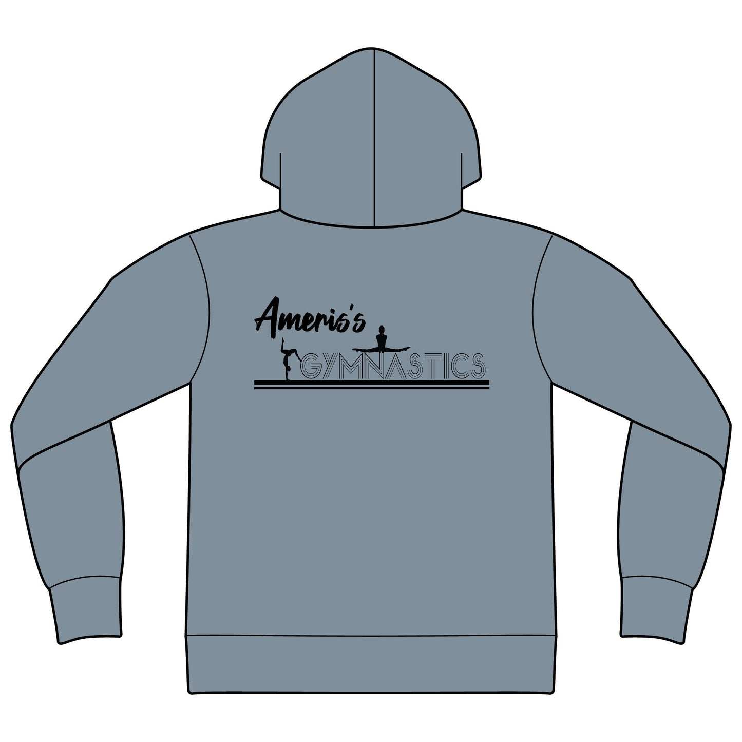 Gymnastics Team Zip Hoodie Unisex — "Ameris's Gymnastics" Back Logo