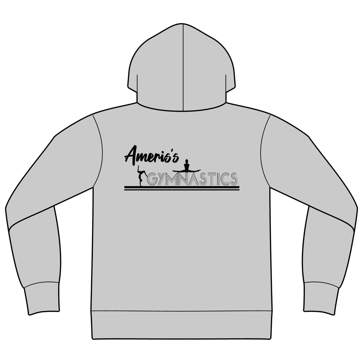 Gymnastics Team Zip Hoodie Unisex — "Ameris's Gymnastics" Back Logo