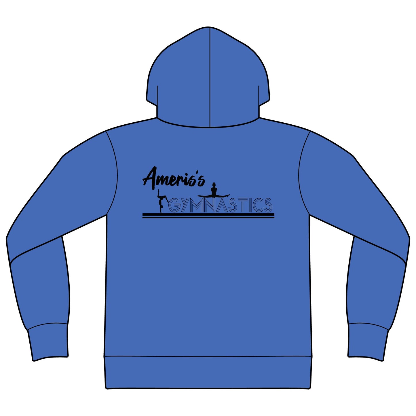 Gymnastics Team Zip Hoodie Unisex — "Ameris's Gymnastics" Back Logo
