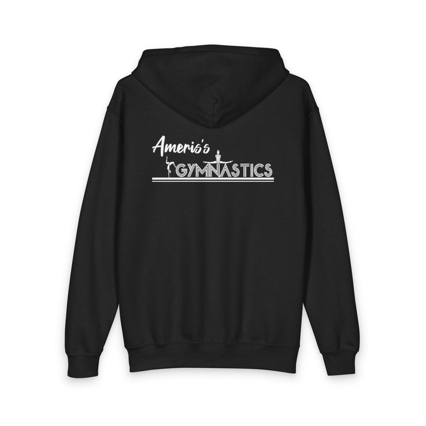 Gymnastics Youth Zipped Hoodie - 'Ameris's Gymnastics' Back Print