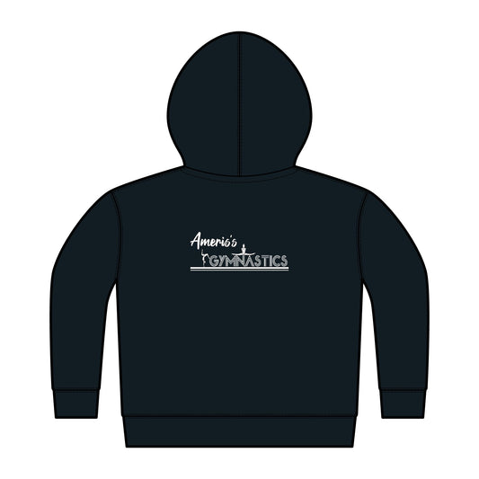 Toddler Gymnastics Full‑Zip Hoodie — 'Ameris's Gymnastics' Logo