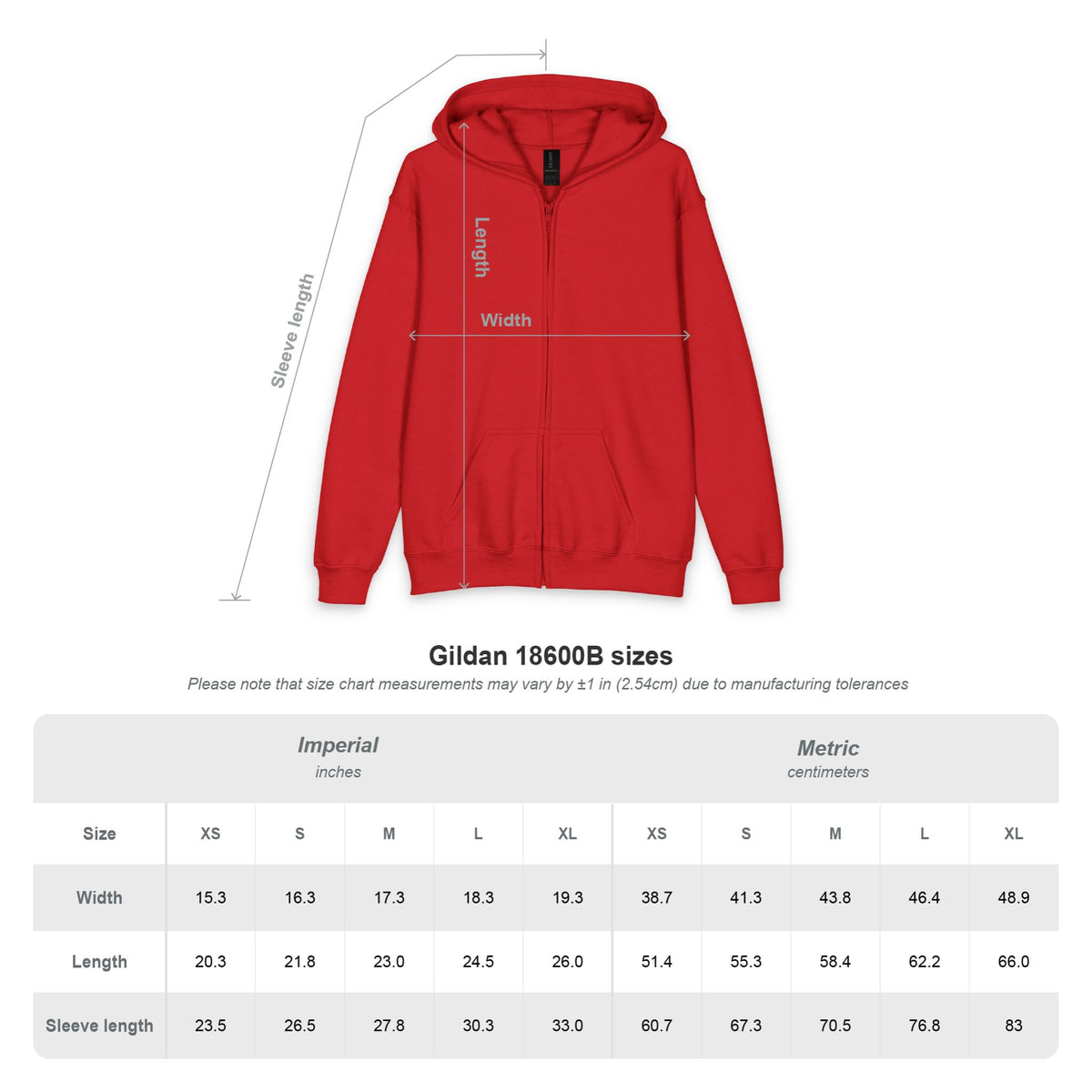 Youth Gymnastics Zipped Hoodie — 'Ameris's Gymnastics' Back Print