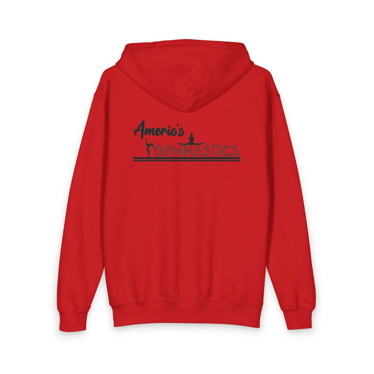 Youth Gymnastics Zipped Hoodie — 'Ameris's Gymnastics' Back Print