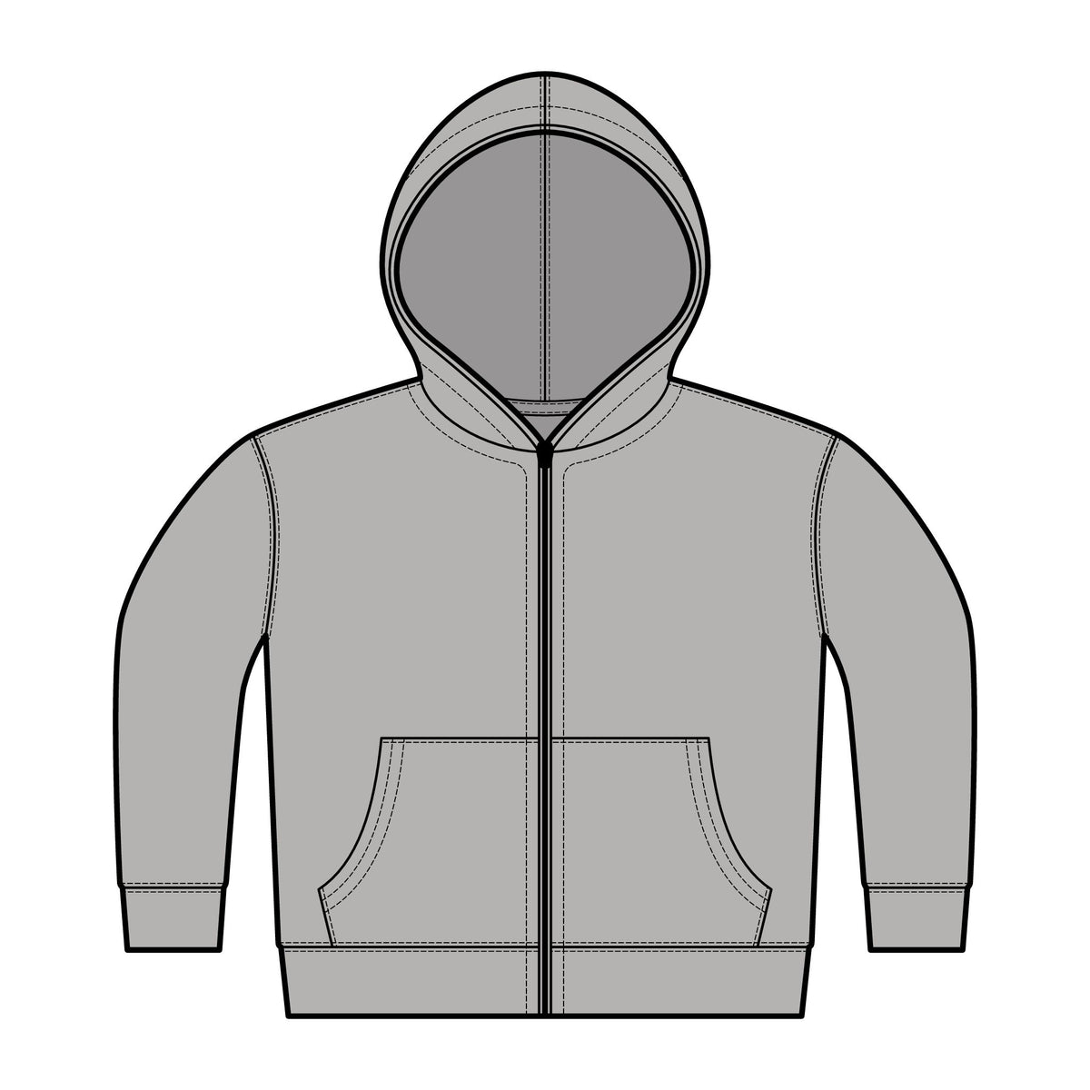 Toddler Zip Hoodie - 'Ameris's Gymnastics' Back Print, Kids Sports Fleece
