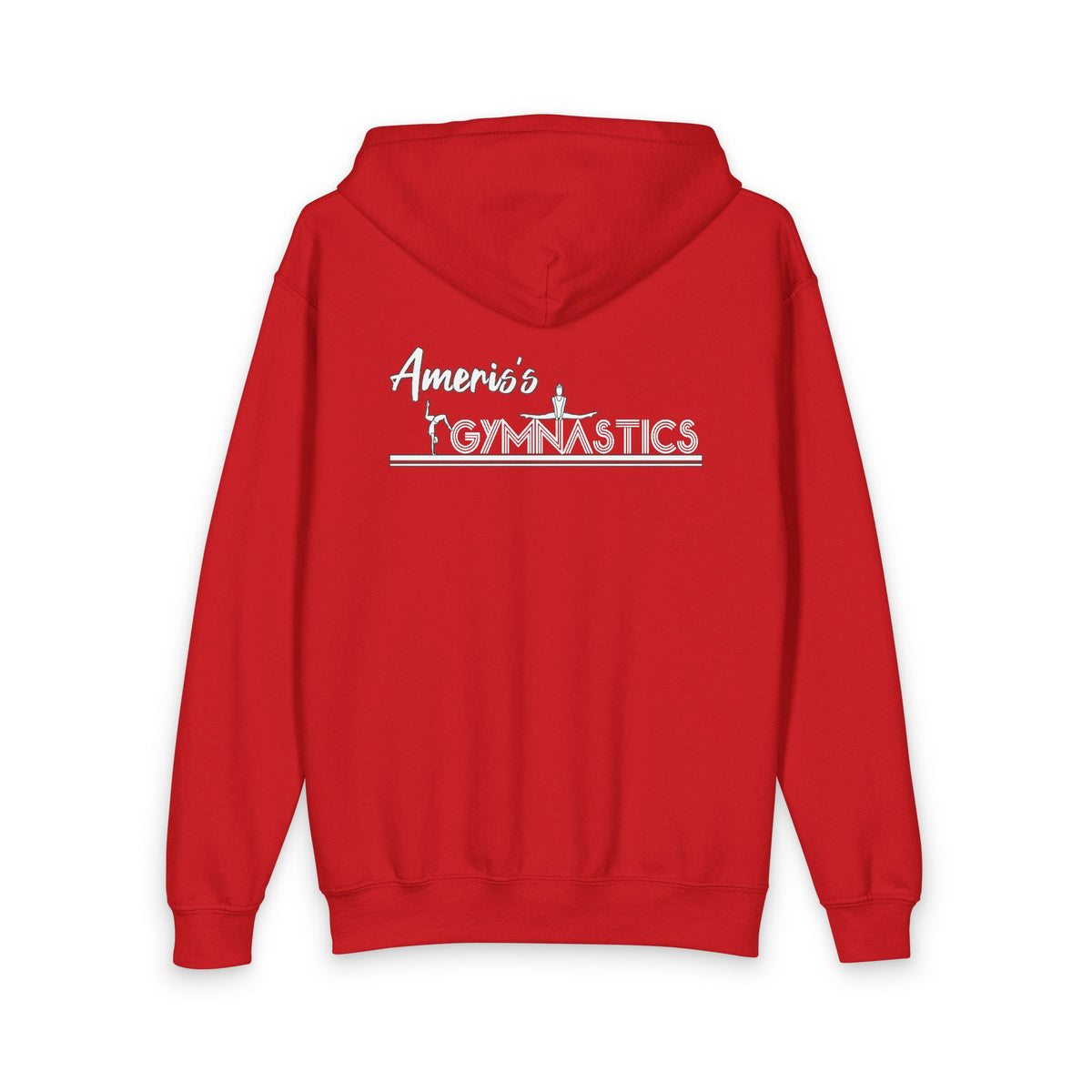 Gymnastics Youth Zipped Hoodie - 'Ameris's Gymnastics' Back Print