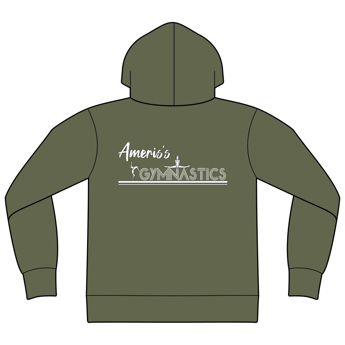 Gymnastics Hoodie — 'Ameris's Gymnastics' Full-Zip Hooded Sweatshirt Unisex