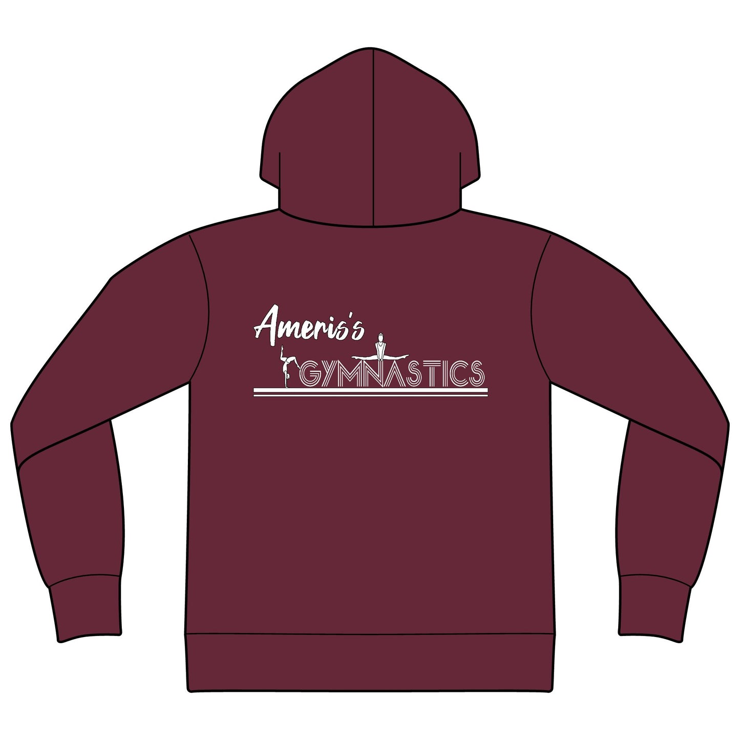 Gymnastics Hoodie — 'Ameris's Gymnastics' Full-Zip Hooded Sweatshirt Unisex