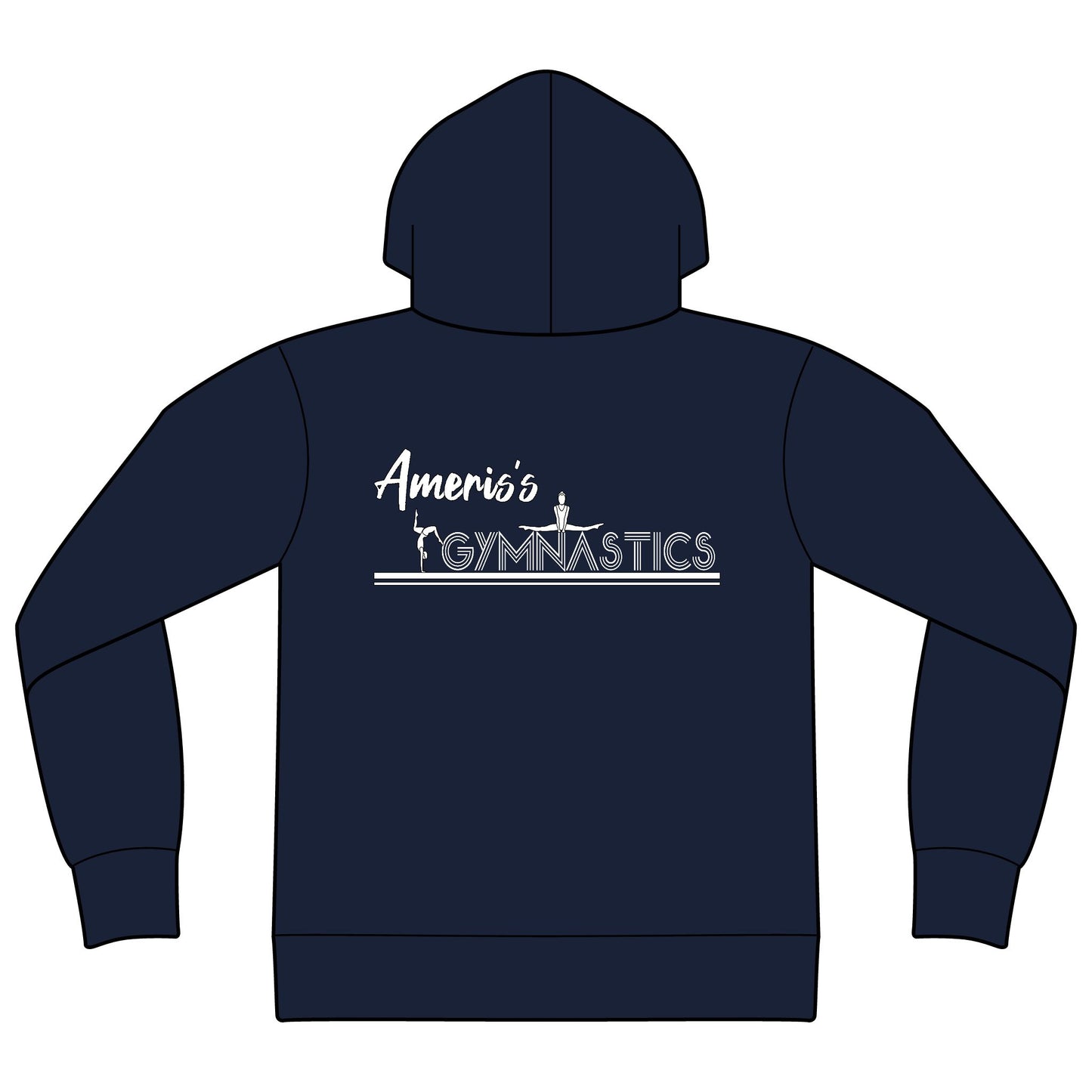 Gymnastics Hoodie — 'Ameris's Gymnastics' Full-Zip Hooded Sweatshirt Unisex