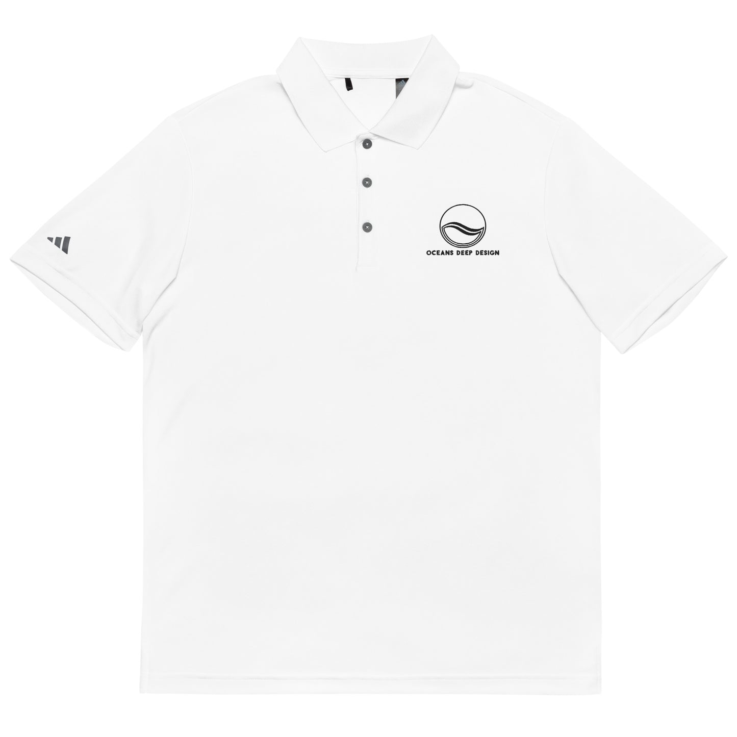 Oceans Deep Design Adidas performance polo shirt