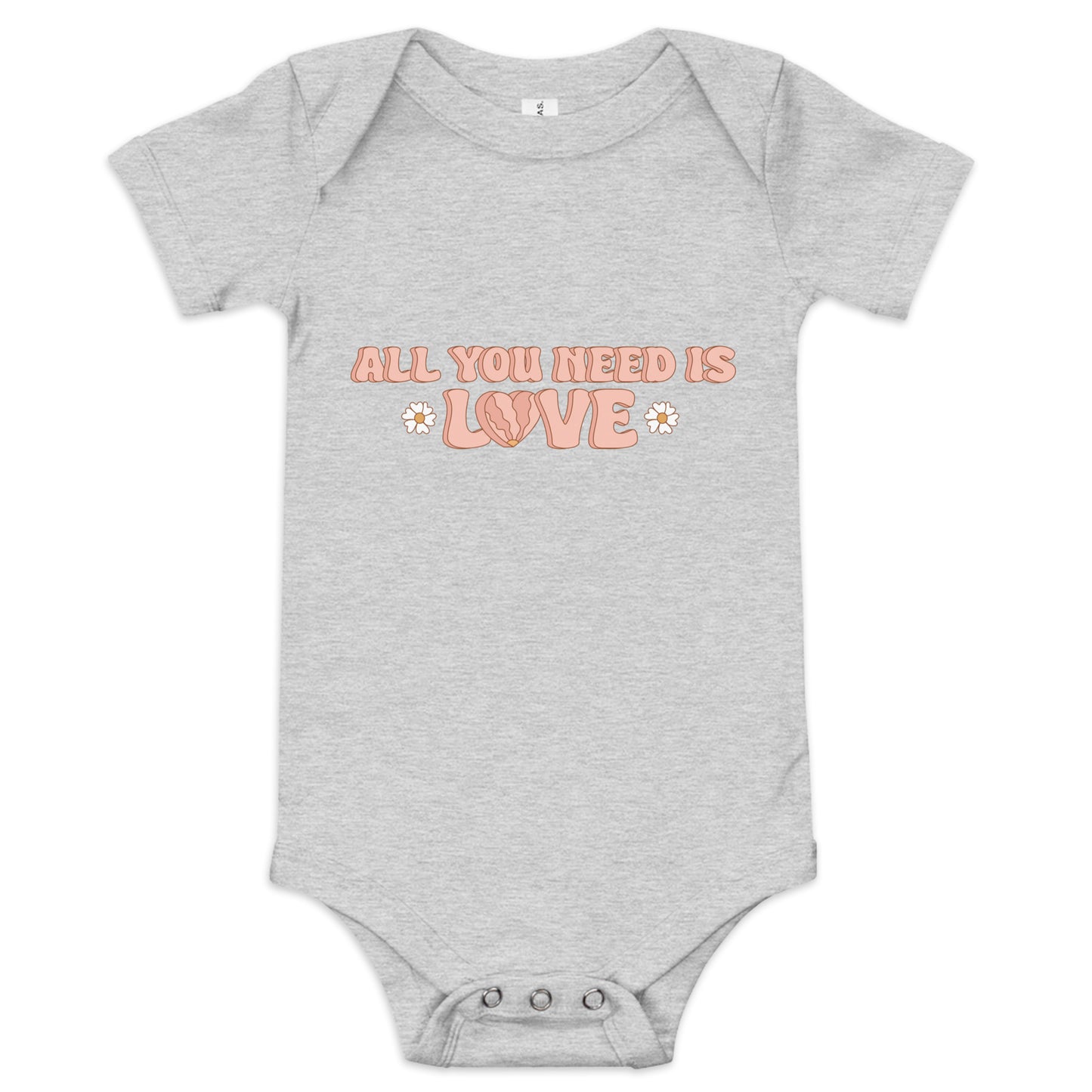 All You Need Is Love Baby short sleeve one piece