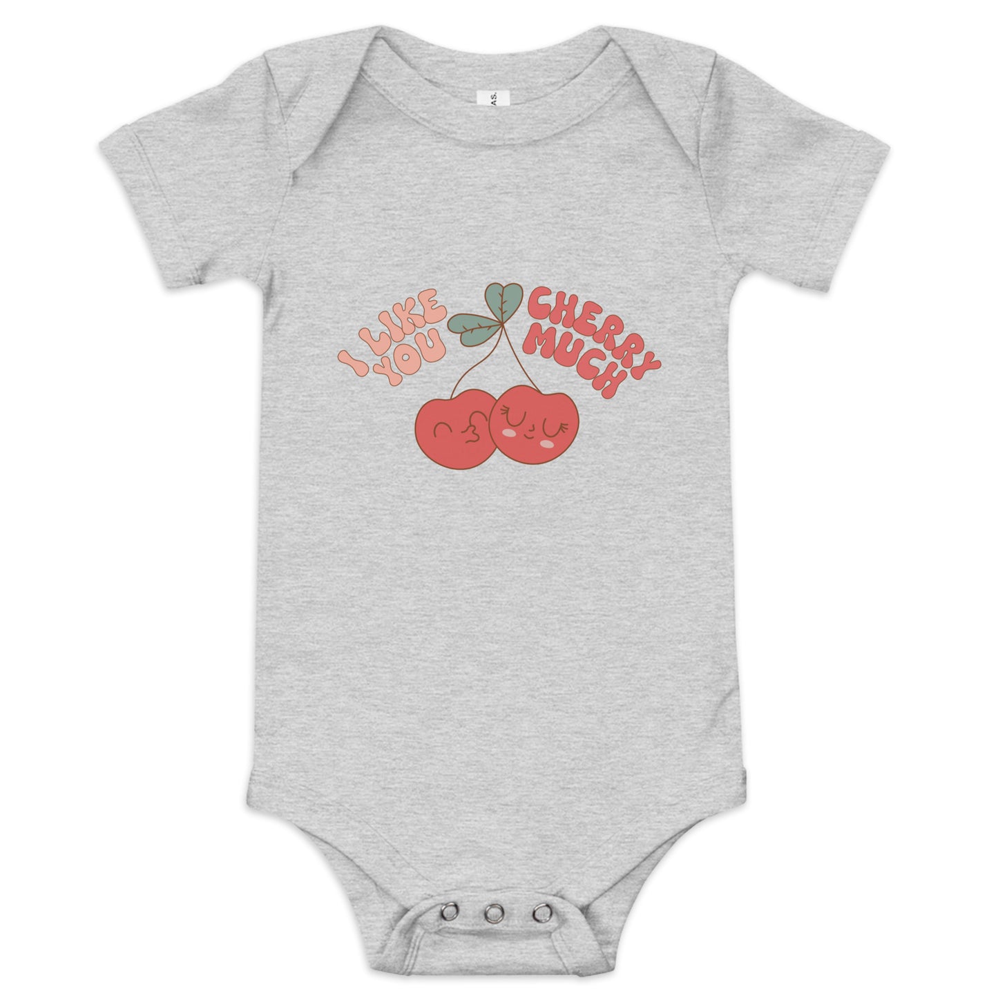 I Like You Cherry Much Baby short sleeve one piece