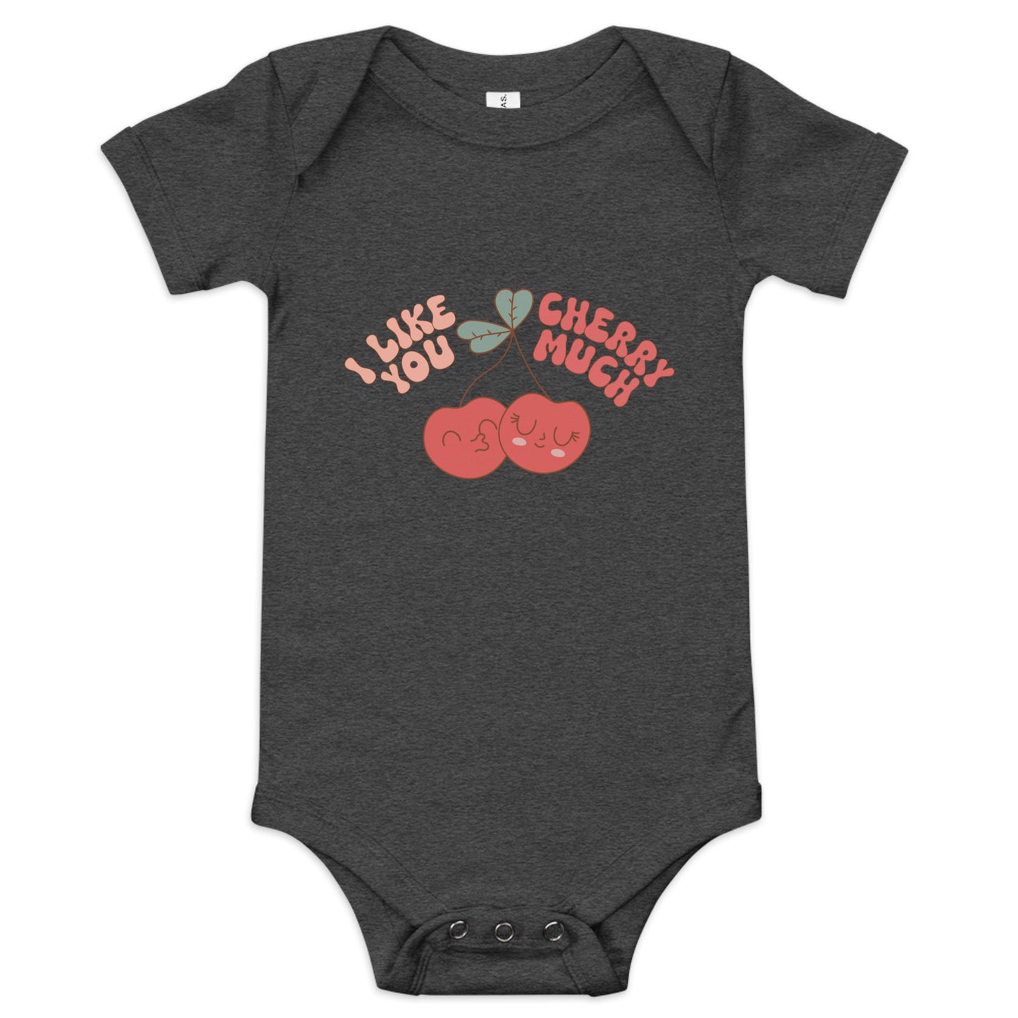 I Like You Cherry Much Baby short sleeve one piece