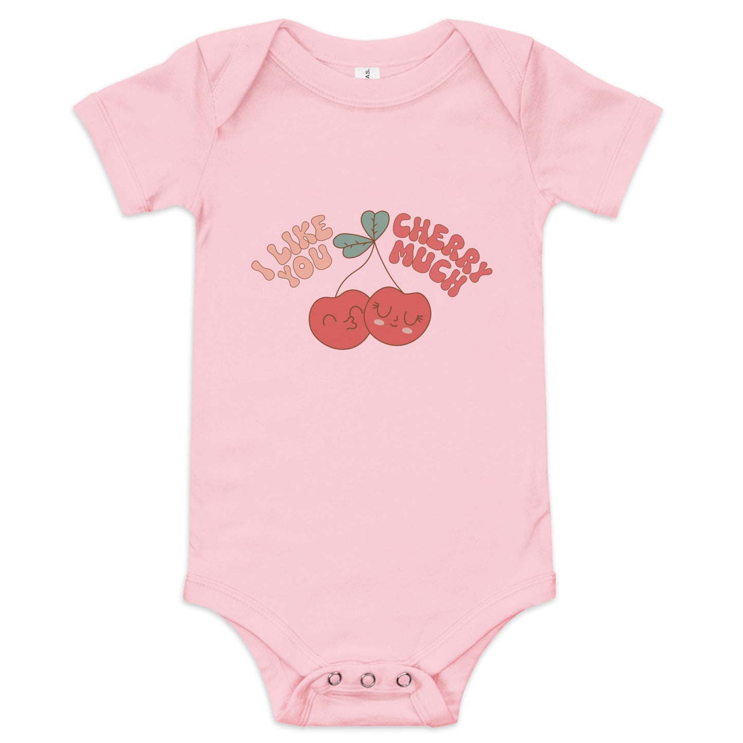 I Like You Cherry Much Baby short sleeve one piece