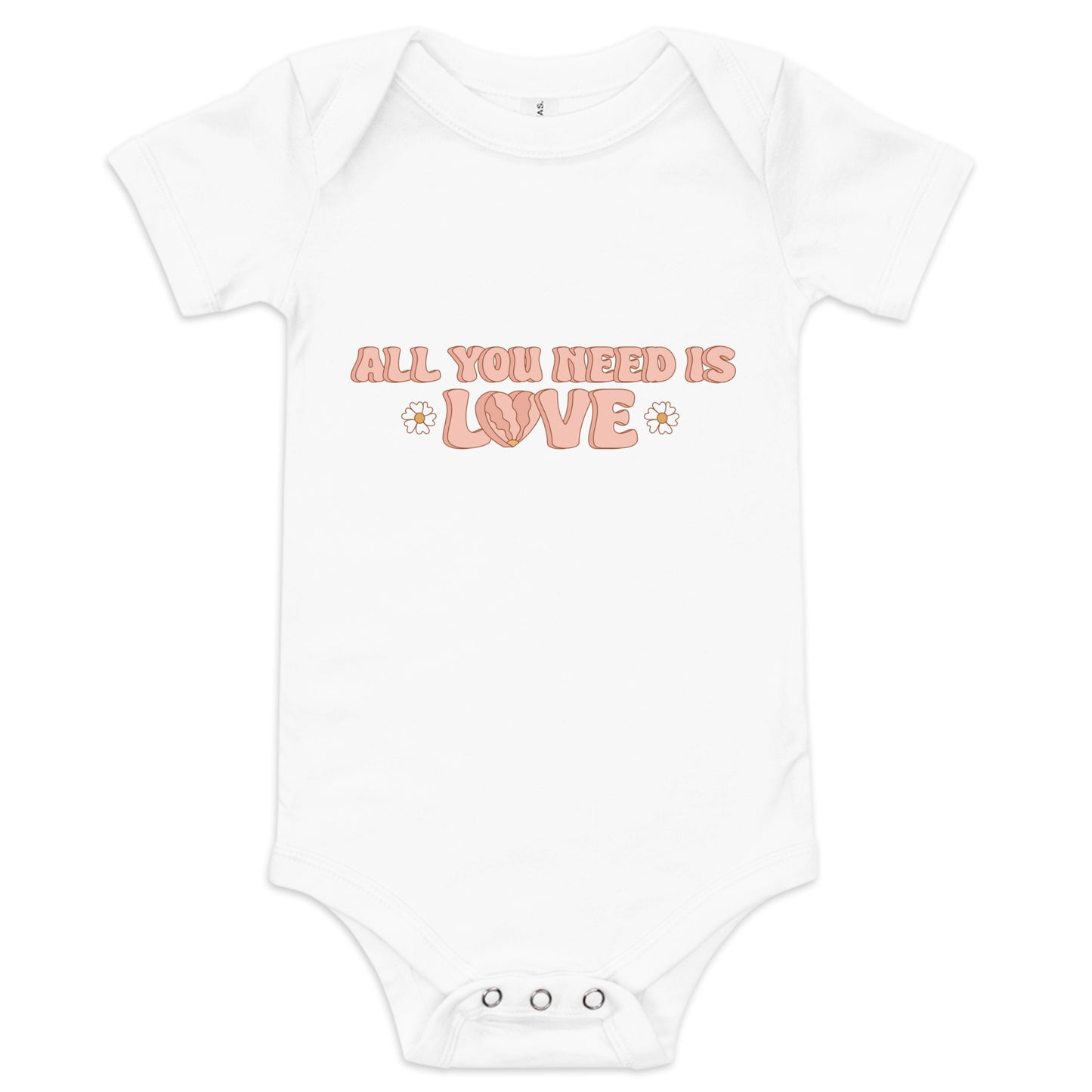 All You Need Is Love Baby short sleeve one piece