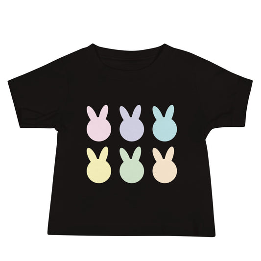 Pastel Bunny Head Baby Jersey Short Sleeve Tee