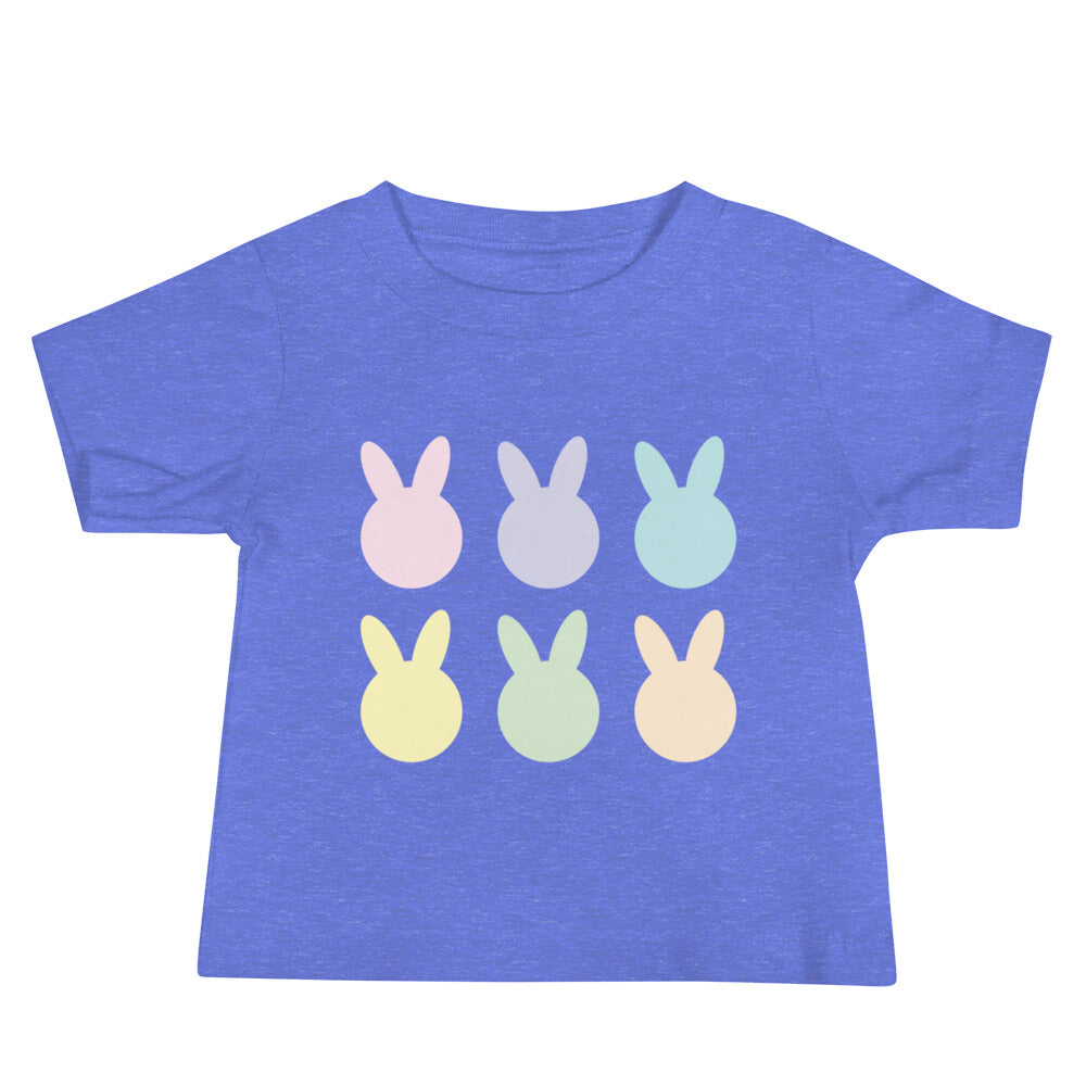 Pastel Bunny Head Baby Jersey Short Sleeve Tee