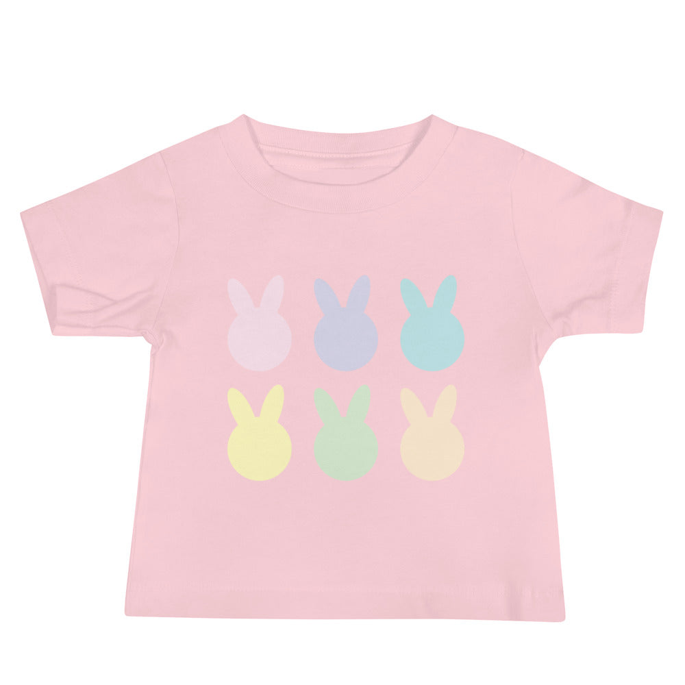 Pastel Bunny Head Baby Jersey Short Sleeve Tee