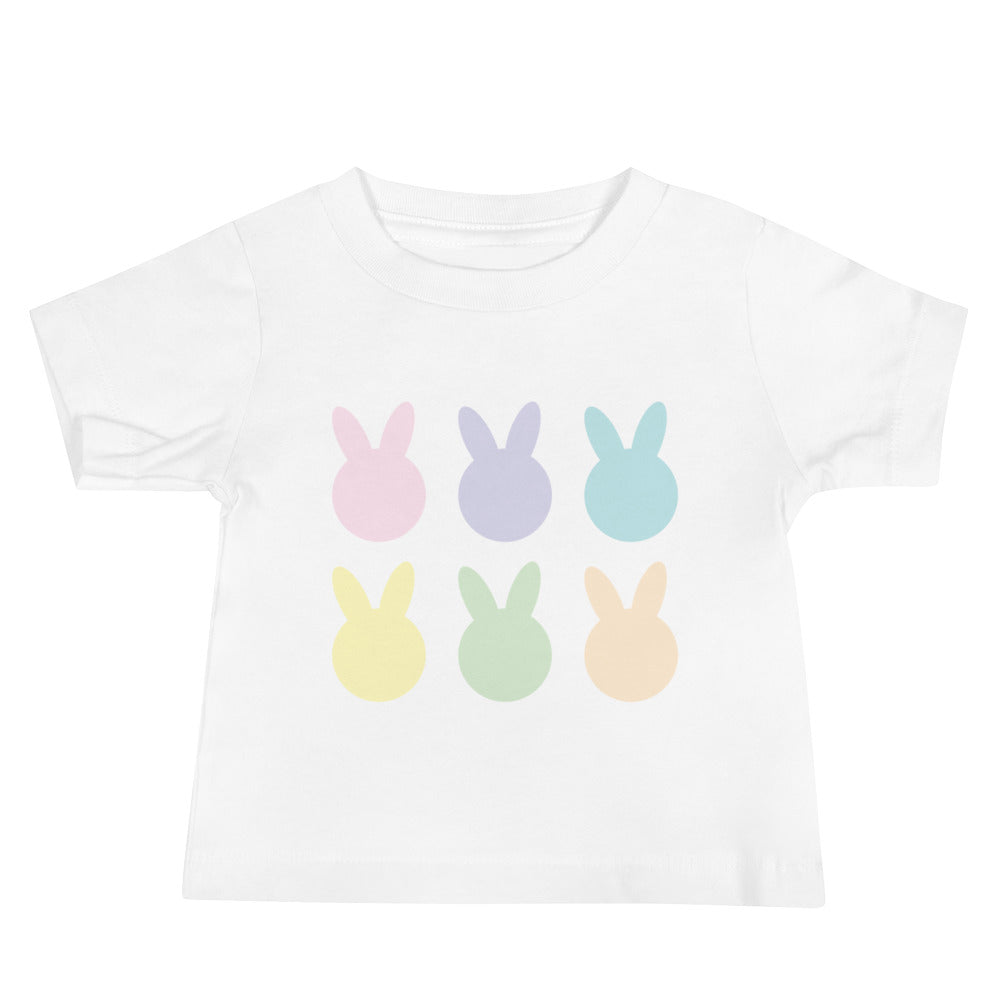 Pastel Bunny Head Baby Jersey Short Sleeve Tee