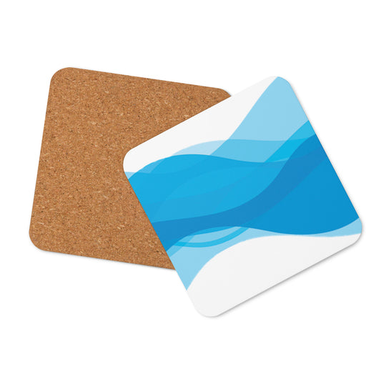 Oceans Deep Design Cork-back coaster