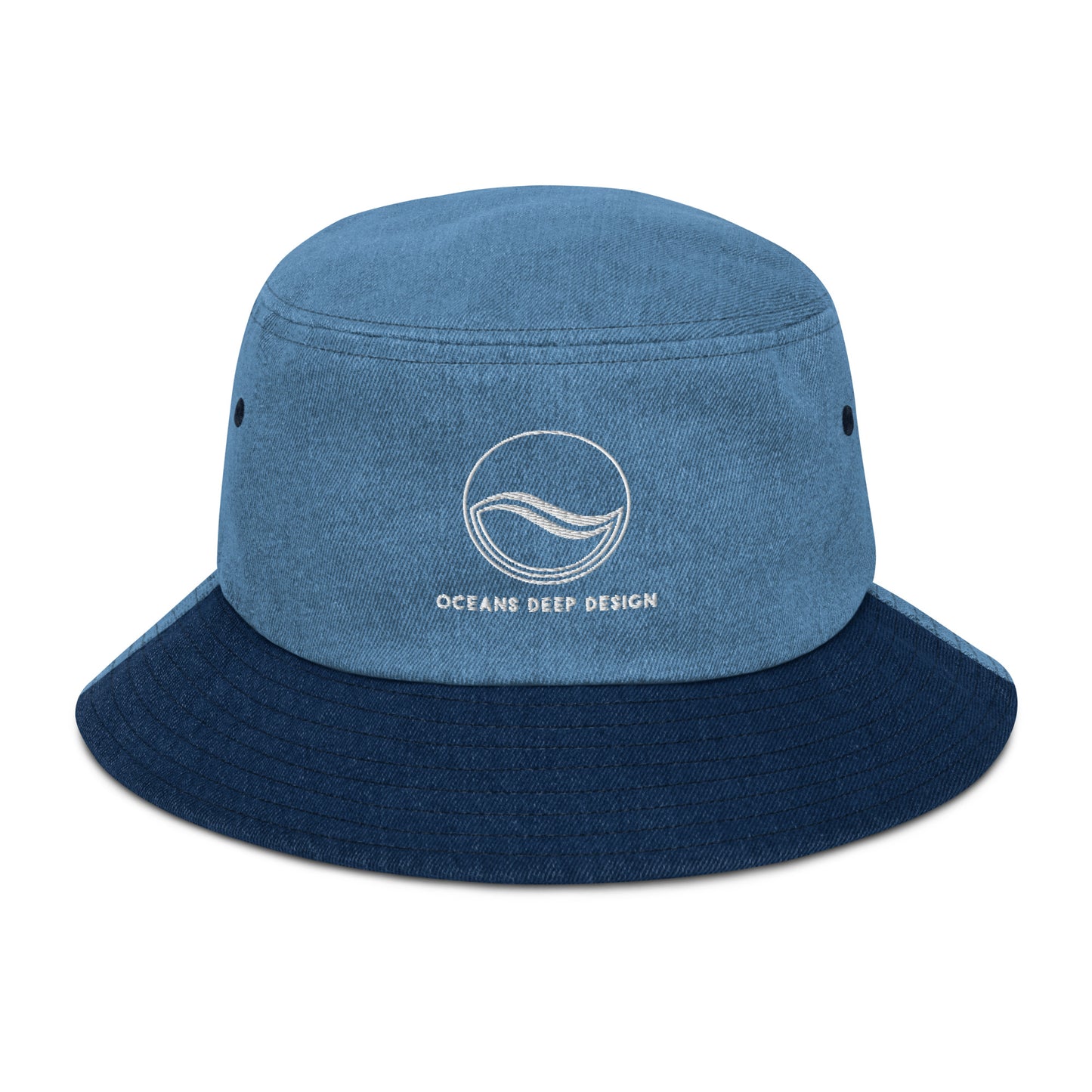 Oceans Deep Design Denim bucket hat