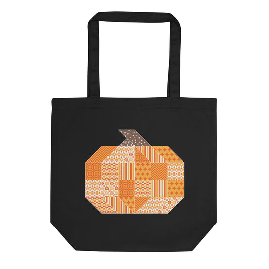 Quilt Block Pumpkin Eco Tote Bag