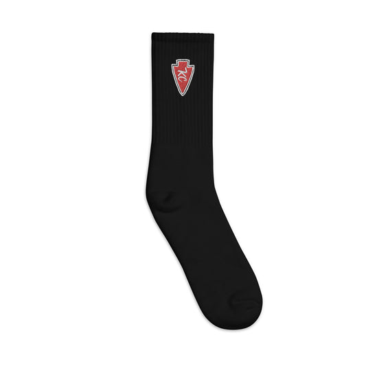 KC Arrowhead Embroidered socks