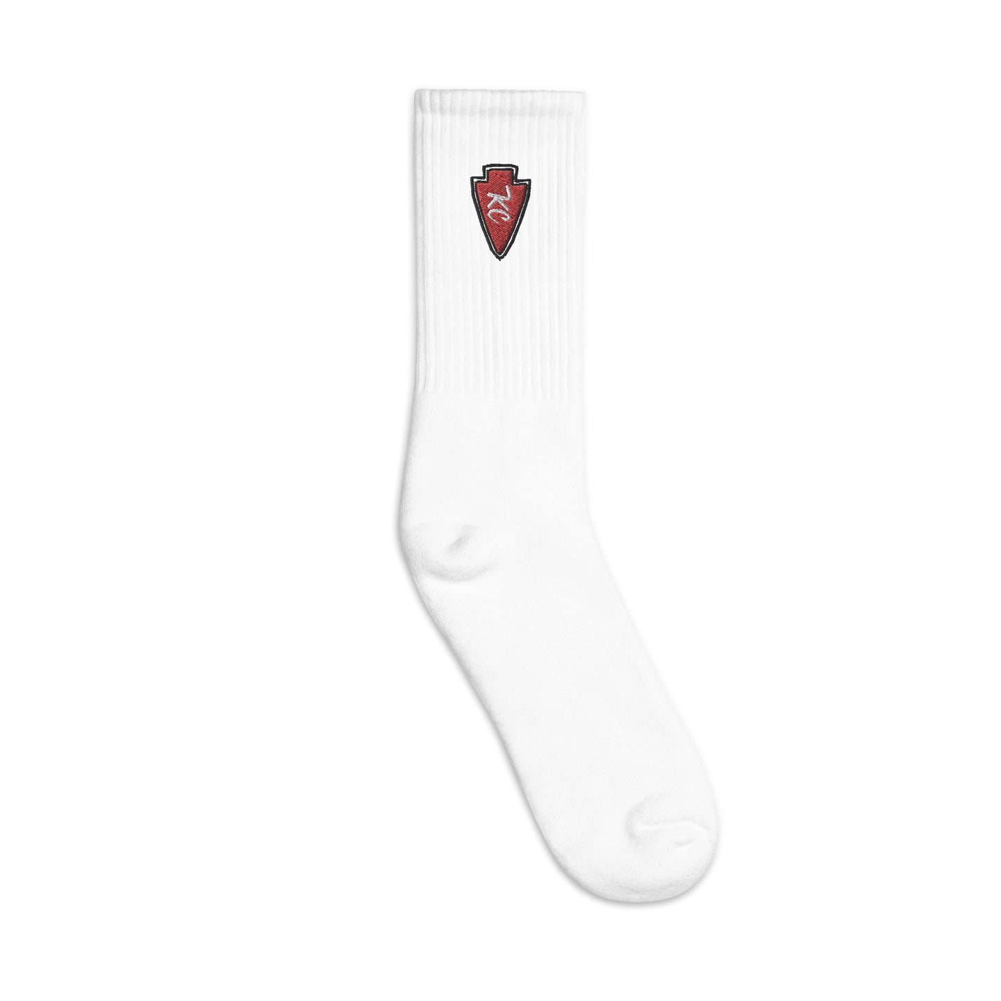 KC Arrowhead Embroidered socks