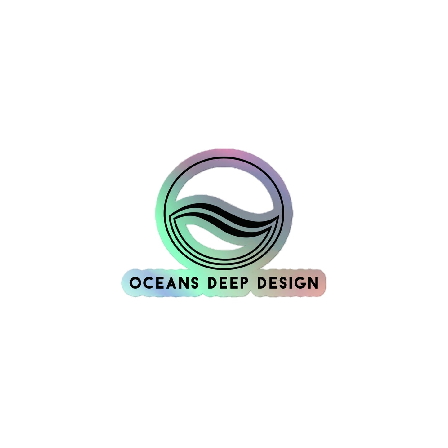 Oceans Deep Design Holographic sticker