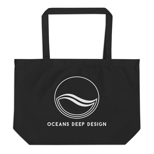 Oceans Deep Design Large organic tote bag