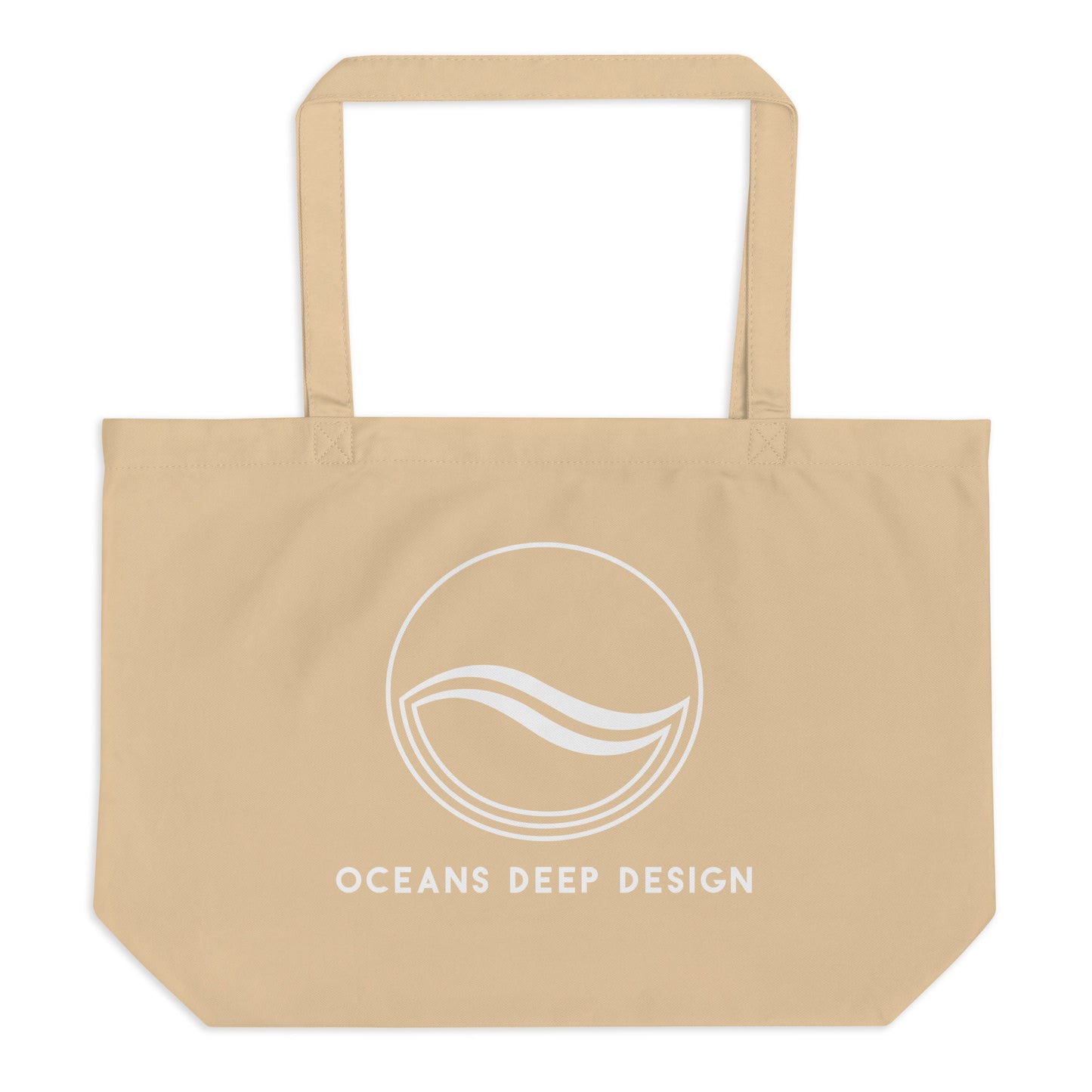 Oceans Deep Design Large organic tote bag