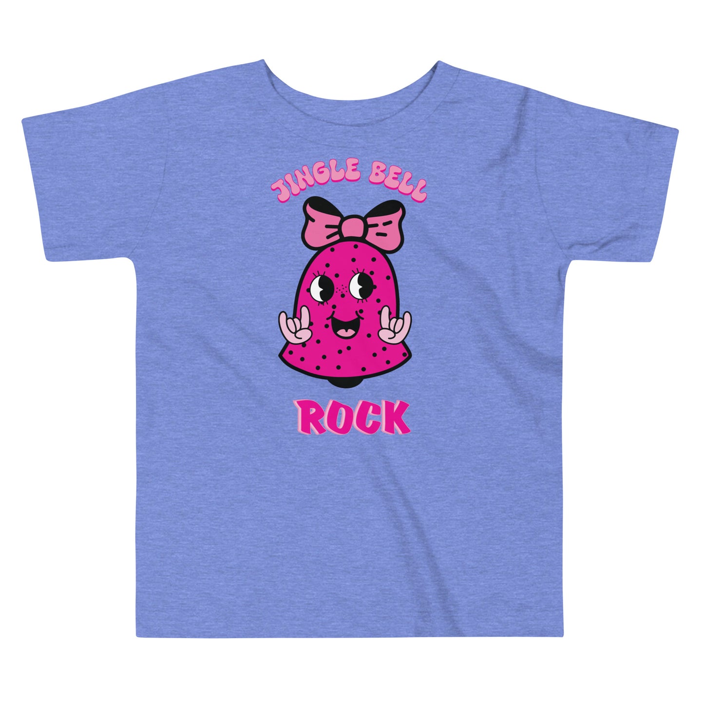 Jingle Bell Rock Pink Retro Toddler Short Sleeve Tee