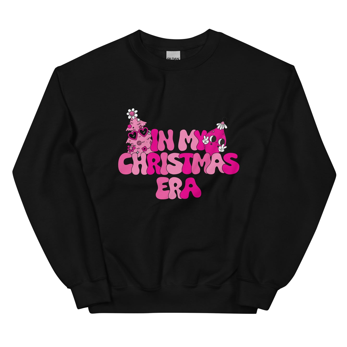 In My Christmas Era Retro Pink Unisex Sweatshirt