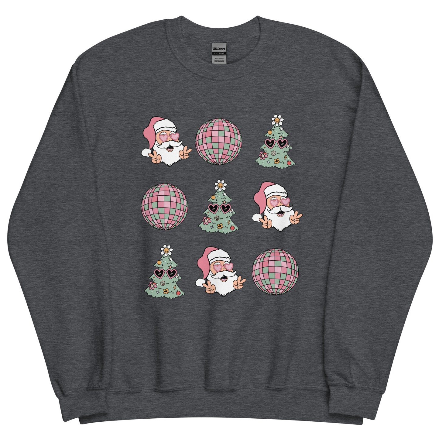 Retro Disco Santa Pattern Unisex Sweatshirt