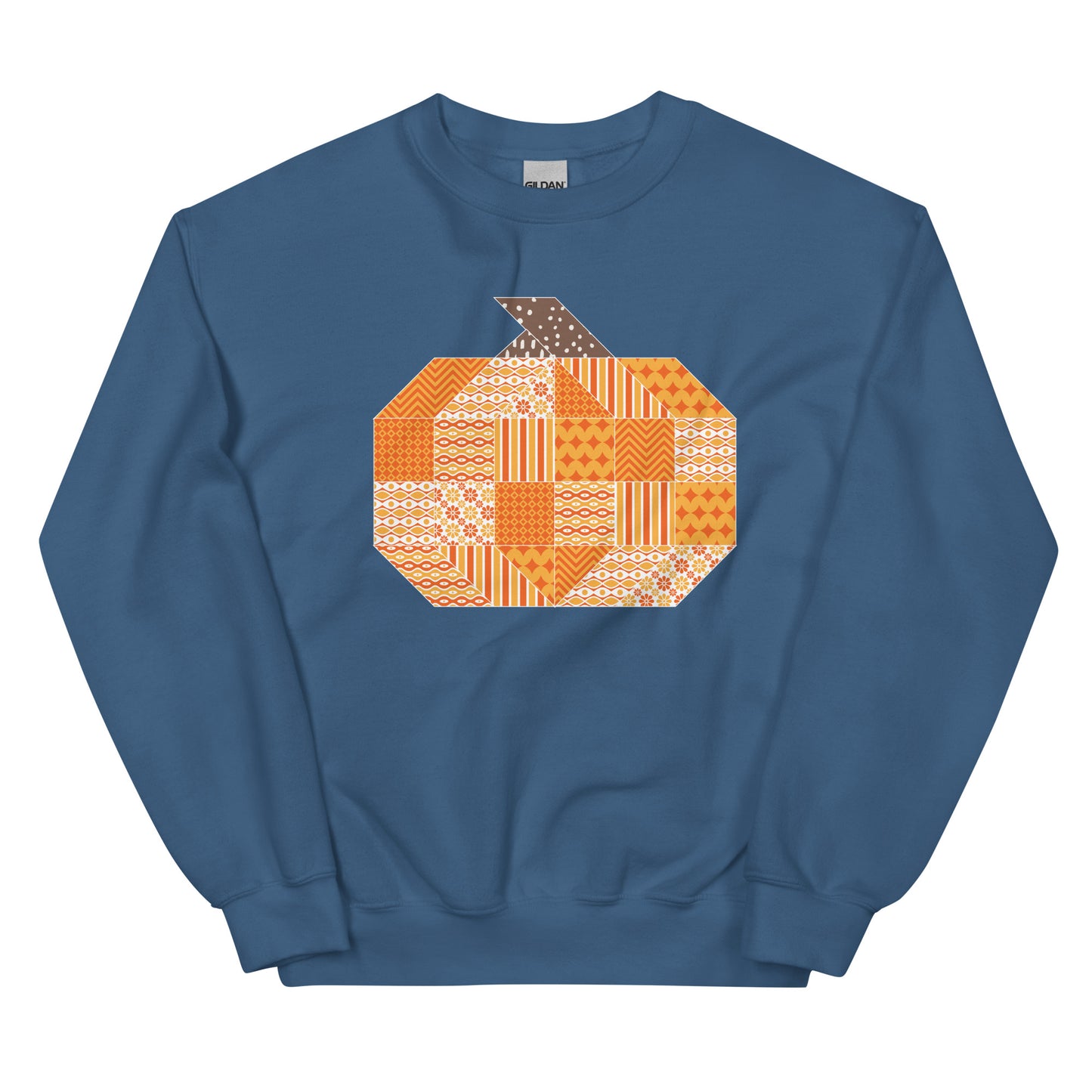 Quilt Block Pumpkin Unisex Sweatshirt