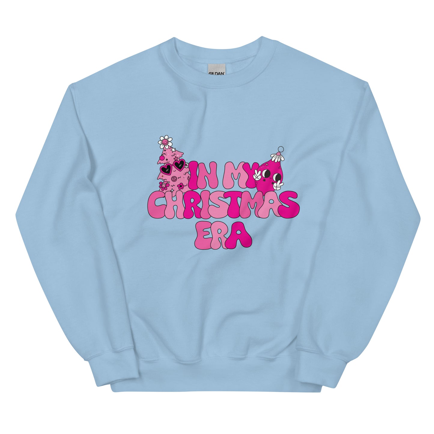 In My Christmas Era Retro Pink Unisex Sweatshirt