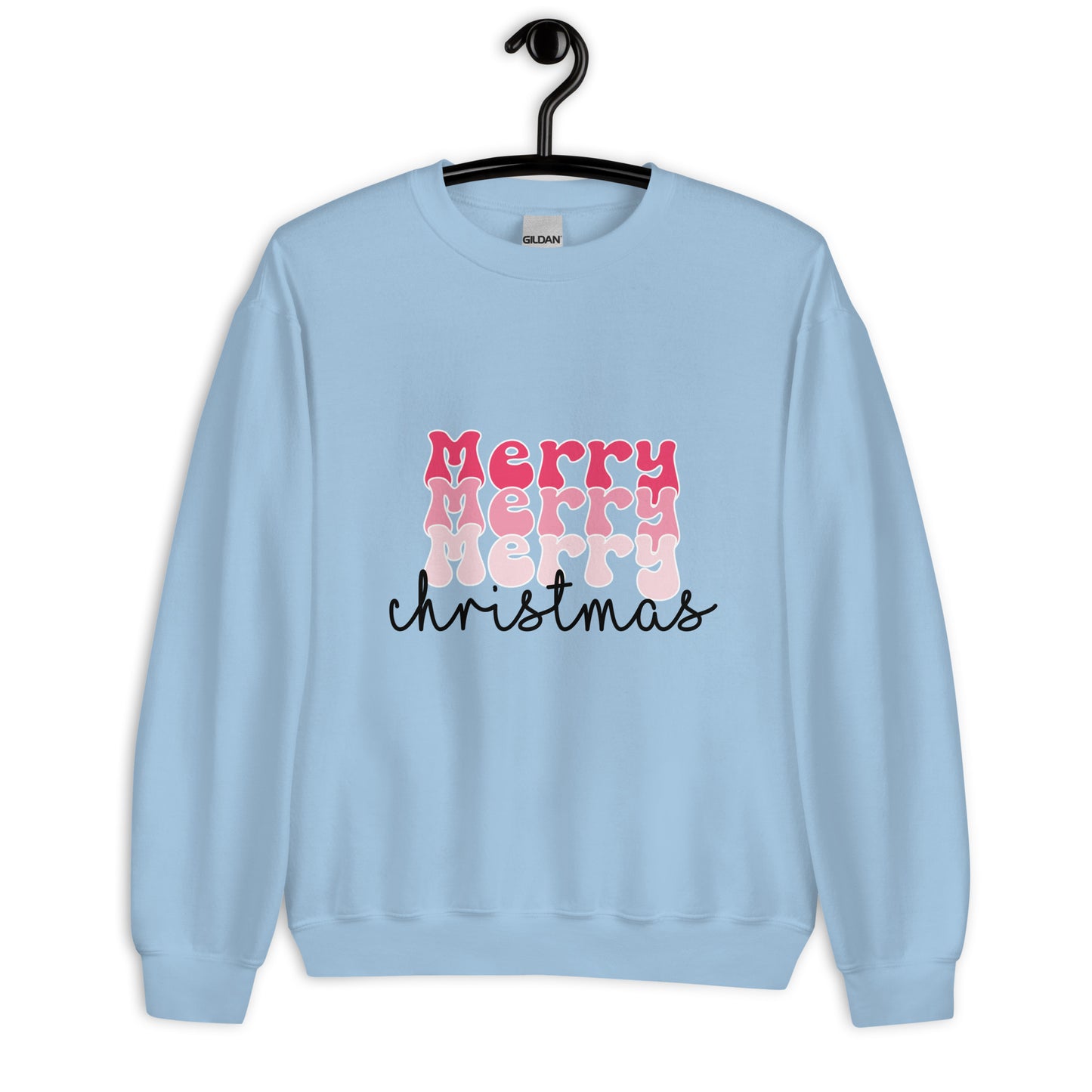 Merry Christmas Pink Unisex Sweatshirt