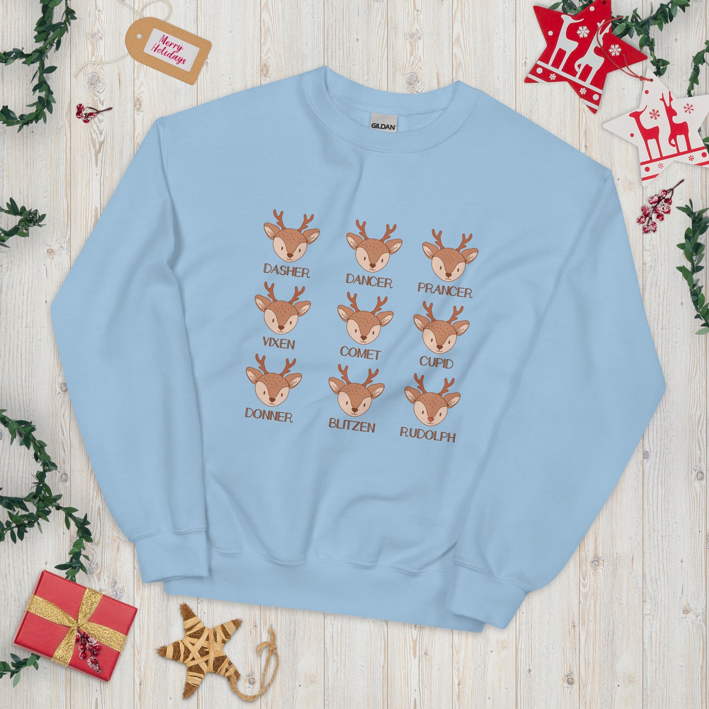 Reindeer Retro Christmas Unisex Sweatshirt