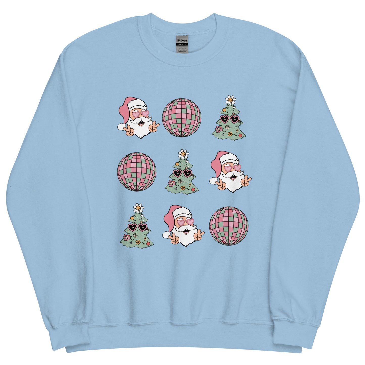 Retro Disco Santa Pattern Unisex Sweatshirt