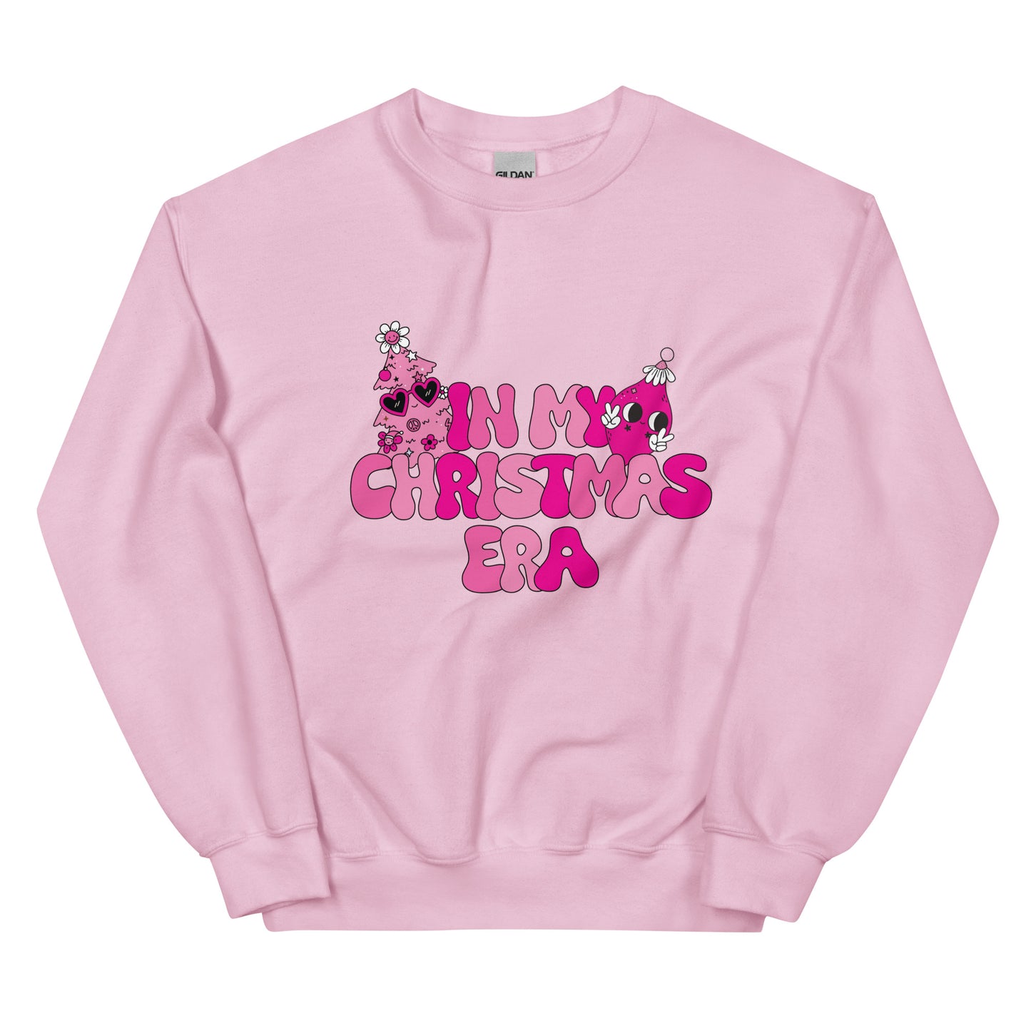 In My Christmas Era Retro Pink Unisex Sweatshirt