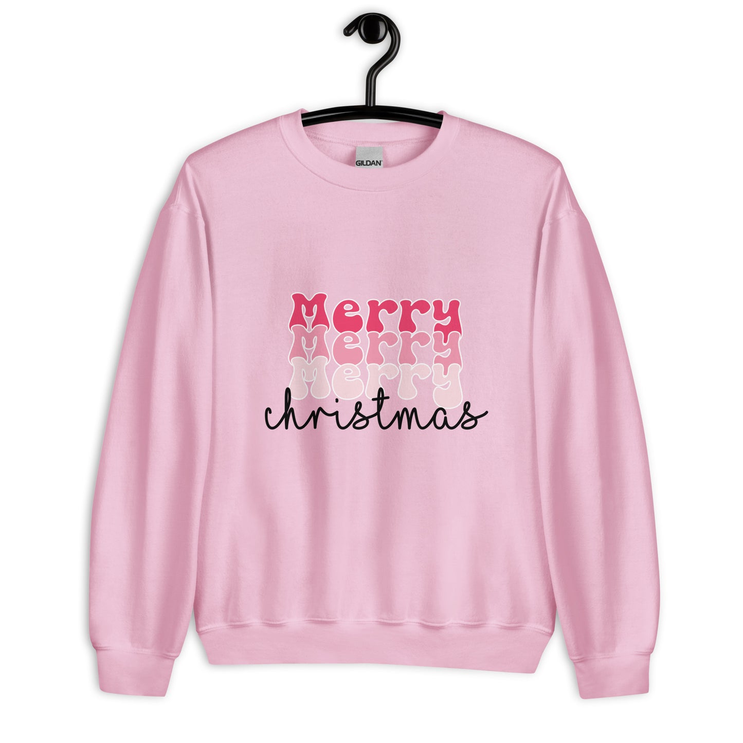 Merry Christmas Pink Unisex Sweatshirt