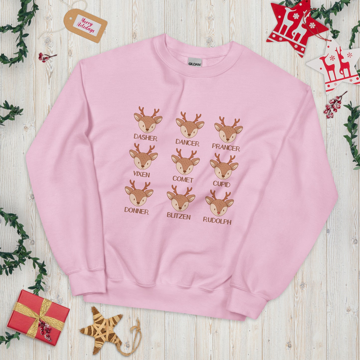 Reindeer Retro Christmas Unisex Sweatshirt