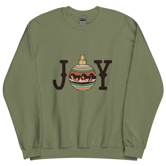 Joy Cowboy Christmas Bauble Unisex Sweatshirt