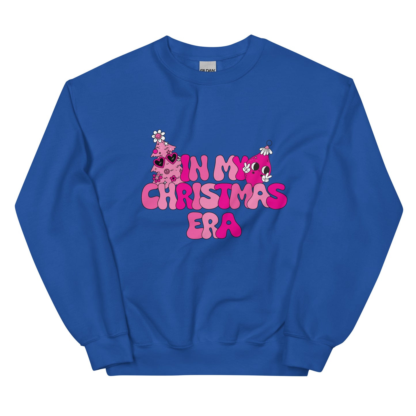 In My Christmas Era Retro Pink Unisex Sweatshirt