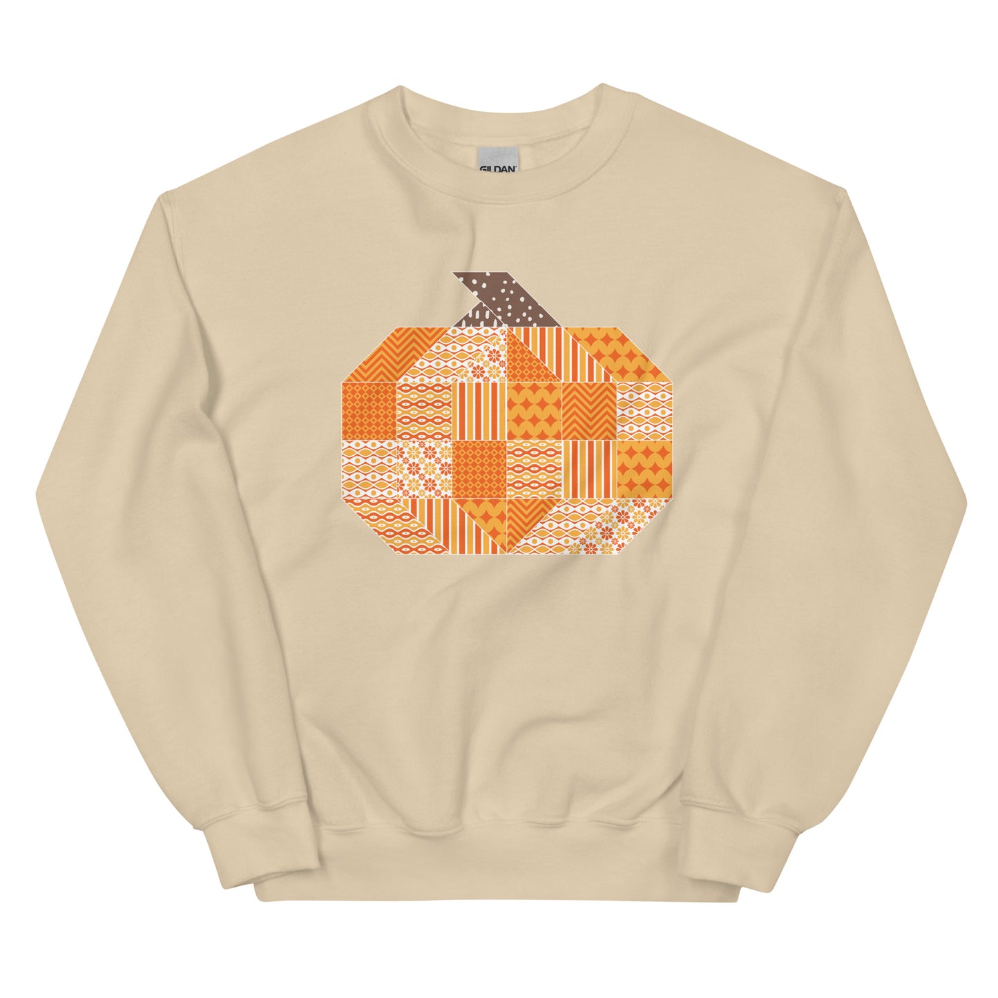 Quilt Block Pumpkin Unisex Sweatshirt